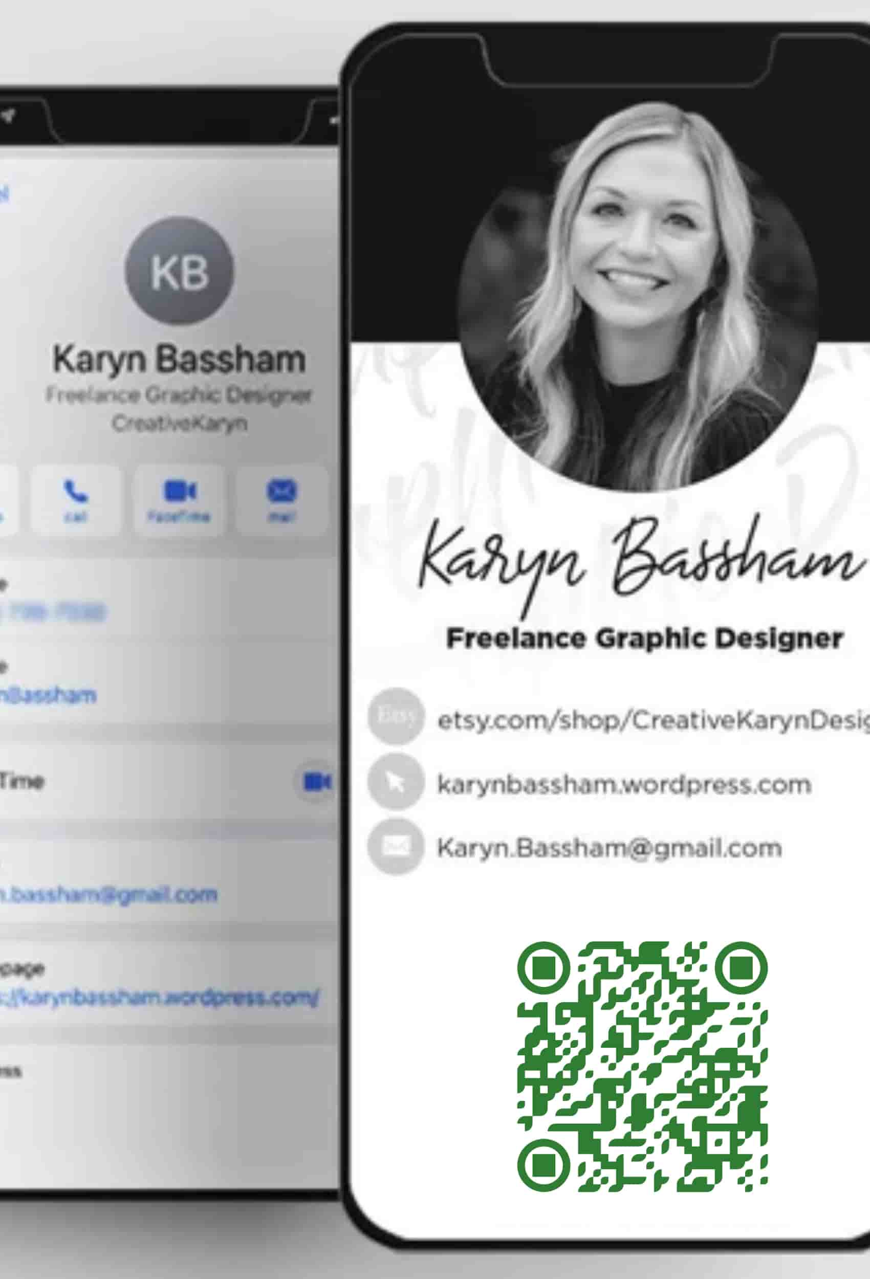 Custom digital business card service by Overriding Marketing
